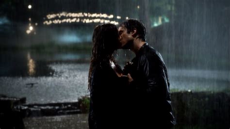 damon and elena first kiss|vampire diaries kiss scene.